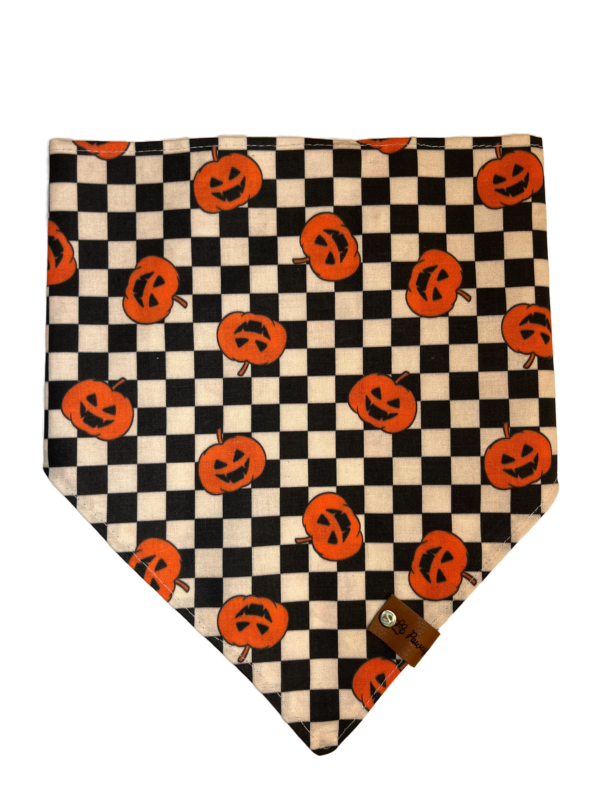 Checkered Pumpkin Bandana