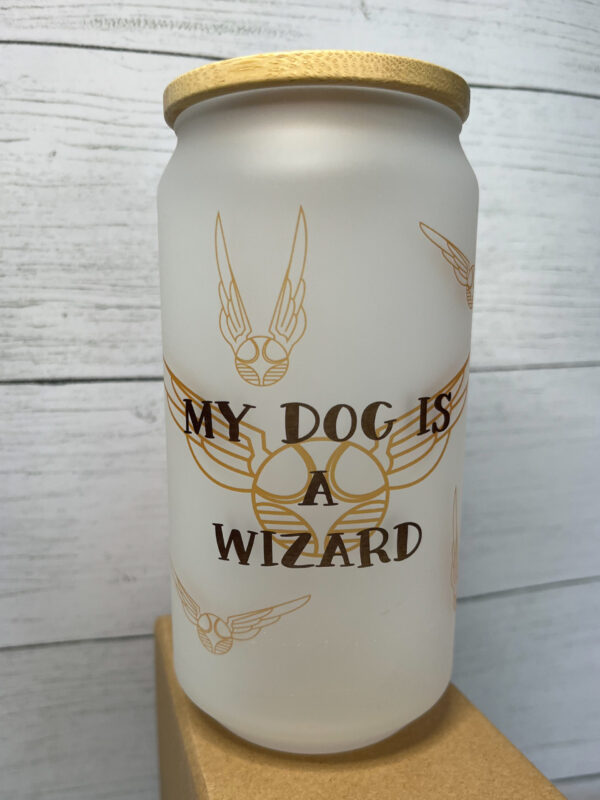 My Dog is a Wizard Glass Cup