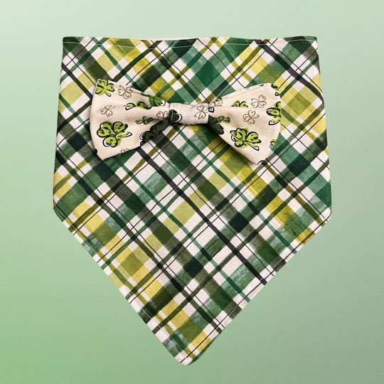 Lucky Shamrock Bow Bandana